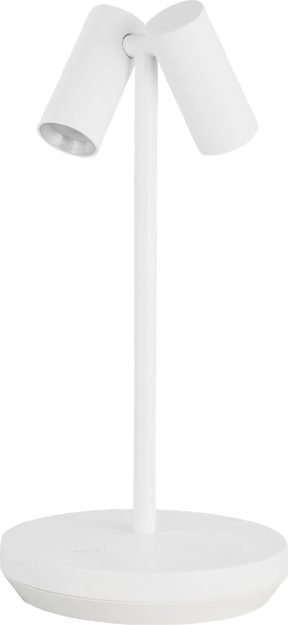 Doppia Short Accent Rechargeable Table Lamp Matte White 2700K 90 CRI