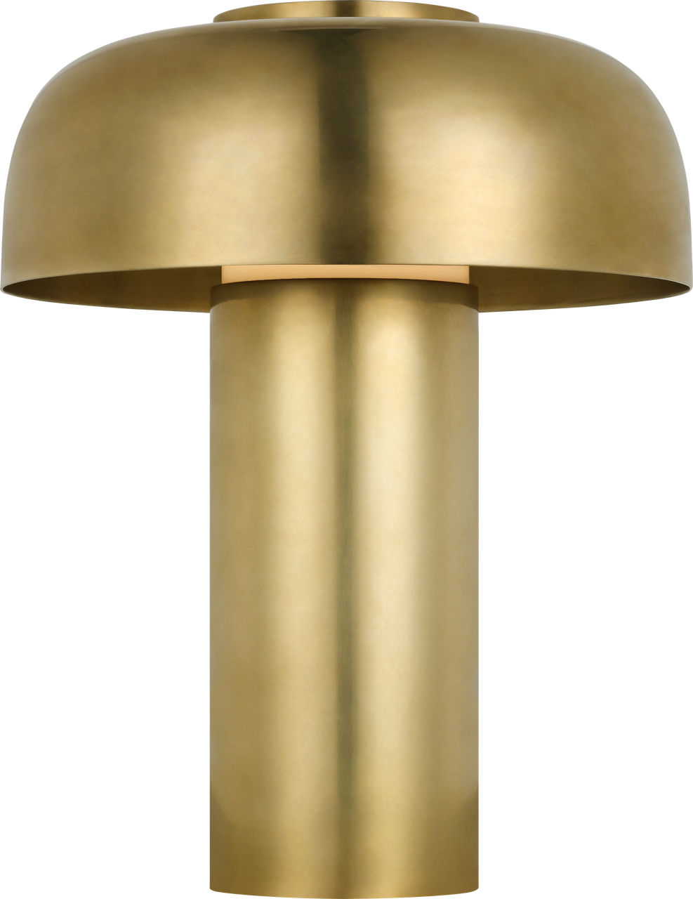 Louver 9 Rechargeable Table Lamp in Hand Rubbed Antique Brass 2700K 90 CRI