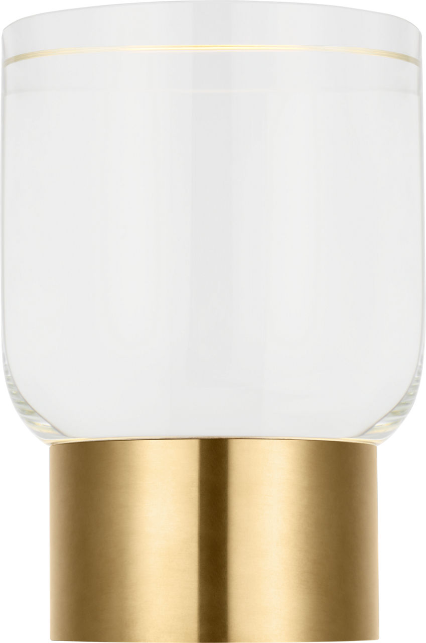 Caspe 7 Rechargeable Table Lamp hand rubbed antique brass 2700K 90 CRI