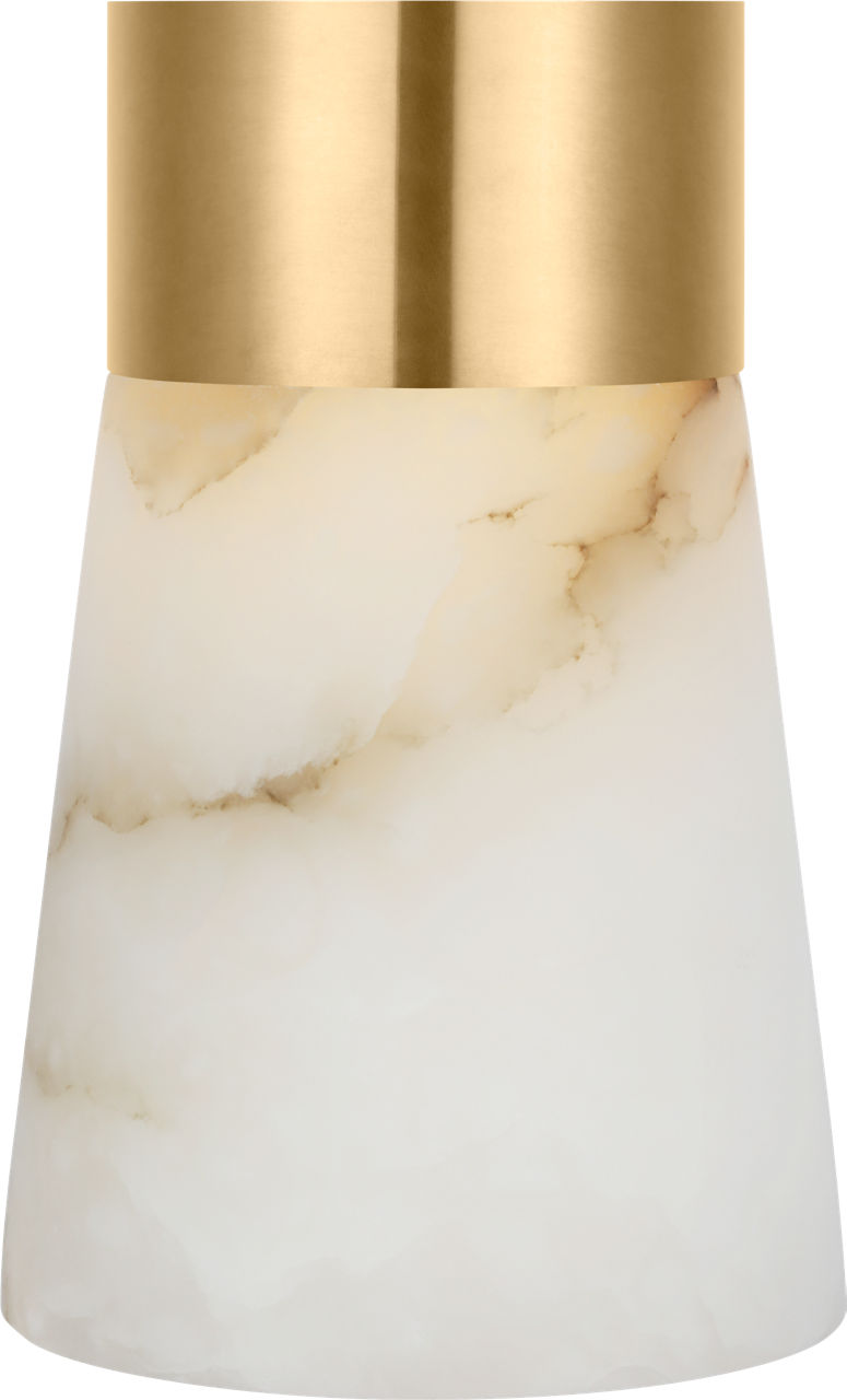 Caspe Alabaster 8 Rechargeable Table Lamp Hand Rubbed Antique Brass 2700K 90 CRI