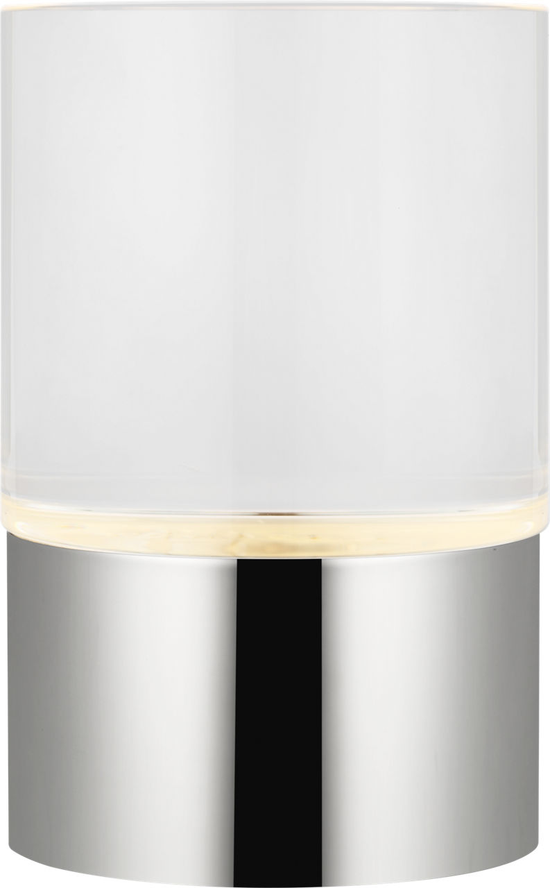 Caspe 6 Rechargeable Table Lamp Polished Nickel 2700K 90 CRI