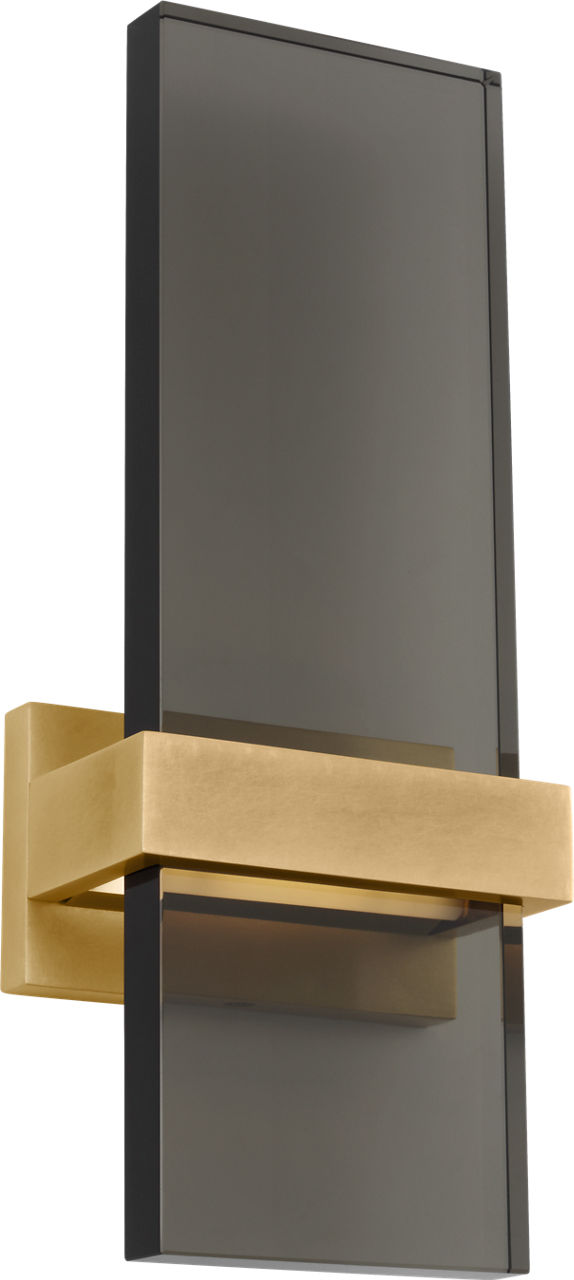 Flyta Small Sconce Transparent Smoke Natural Brass 2700K 90 CRI