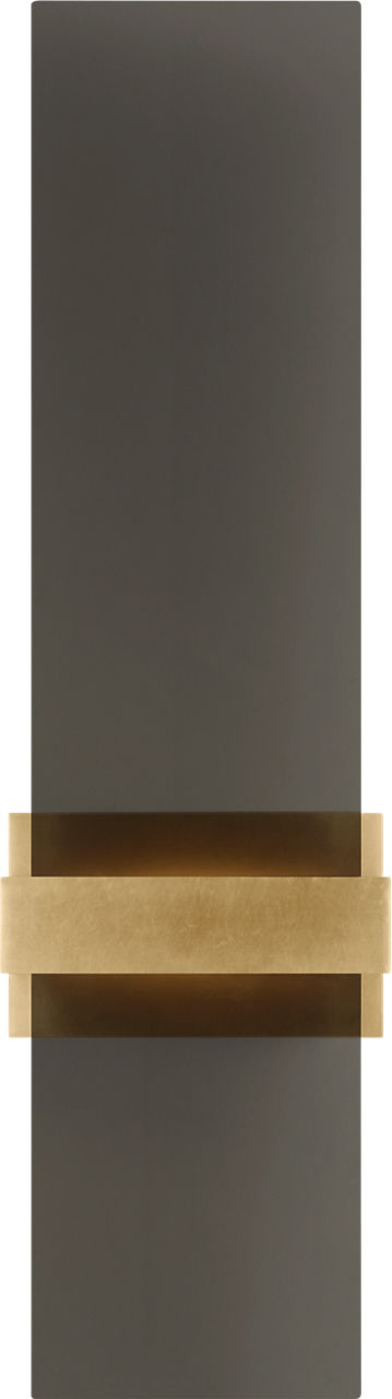 Flyta Medium Sconce Transparent Smoke Natural Brass 2700K 90 CRI