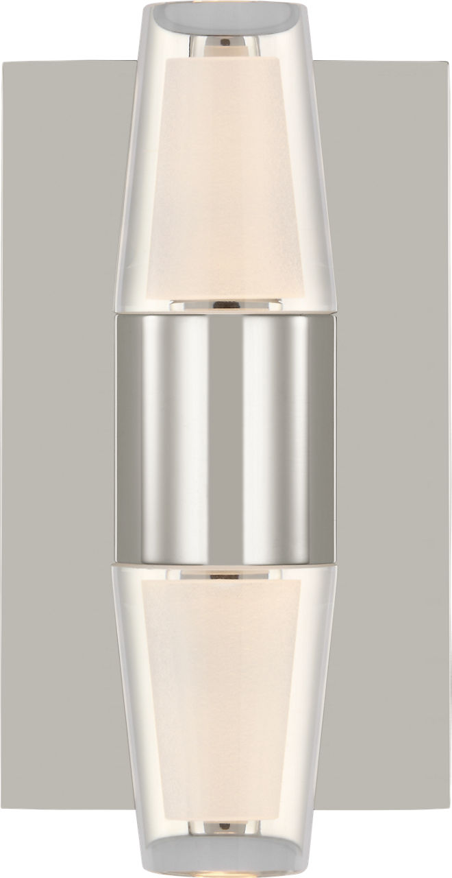 Lassell Single Short Sconce in Polished Nickel 2700K 277V