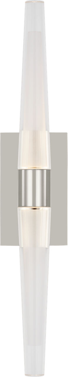 Lassell Single Tall Sconce in Polished Nickel 2700K 277V