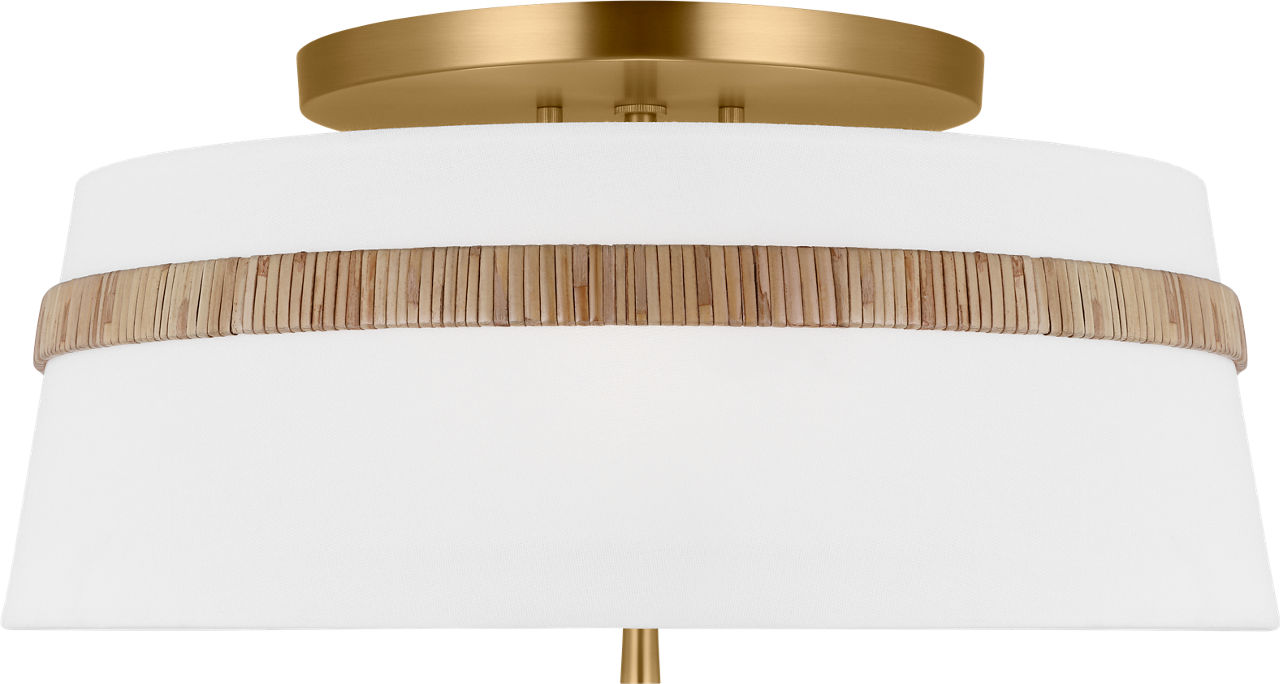 Cordtlandt Large Semi-Flush Mount Rattan