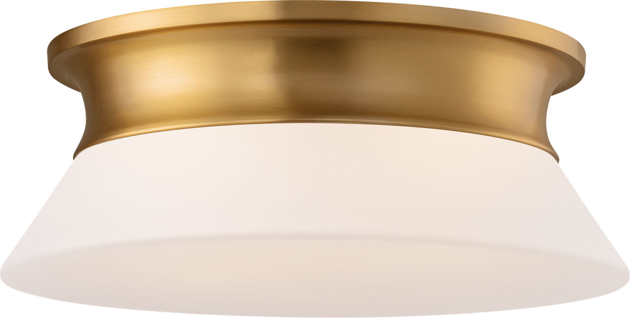 Panos Medium Flush Mount Burnished Brass