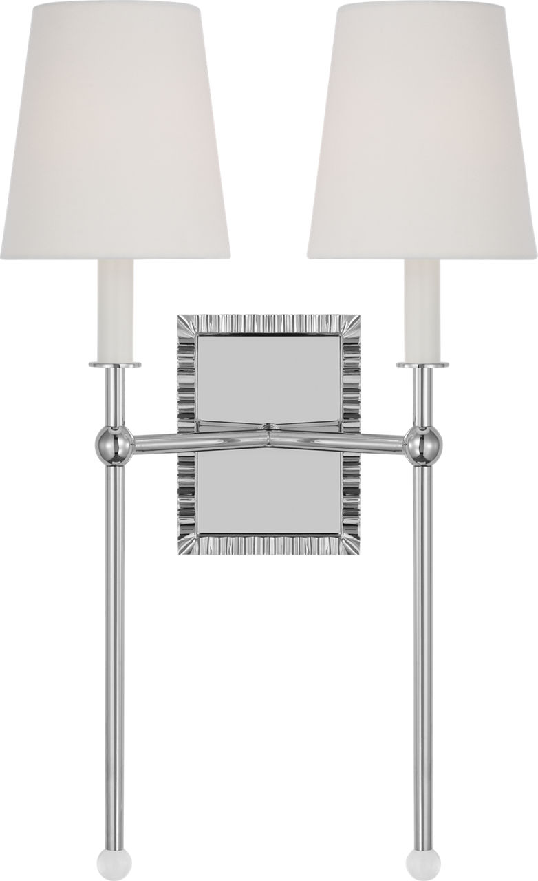 Baxley Double Sconce Polished Nickel
