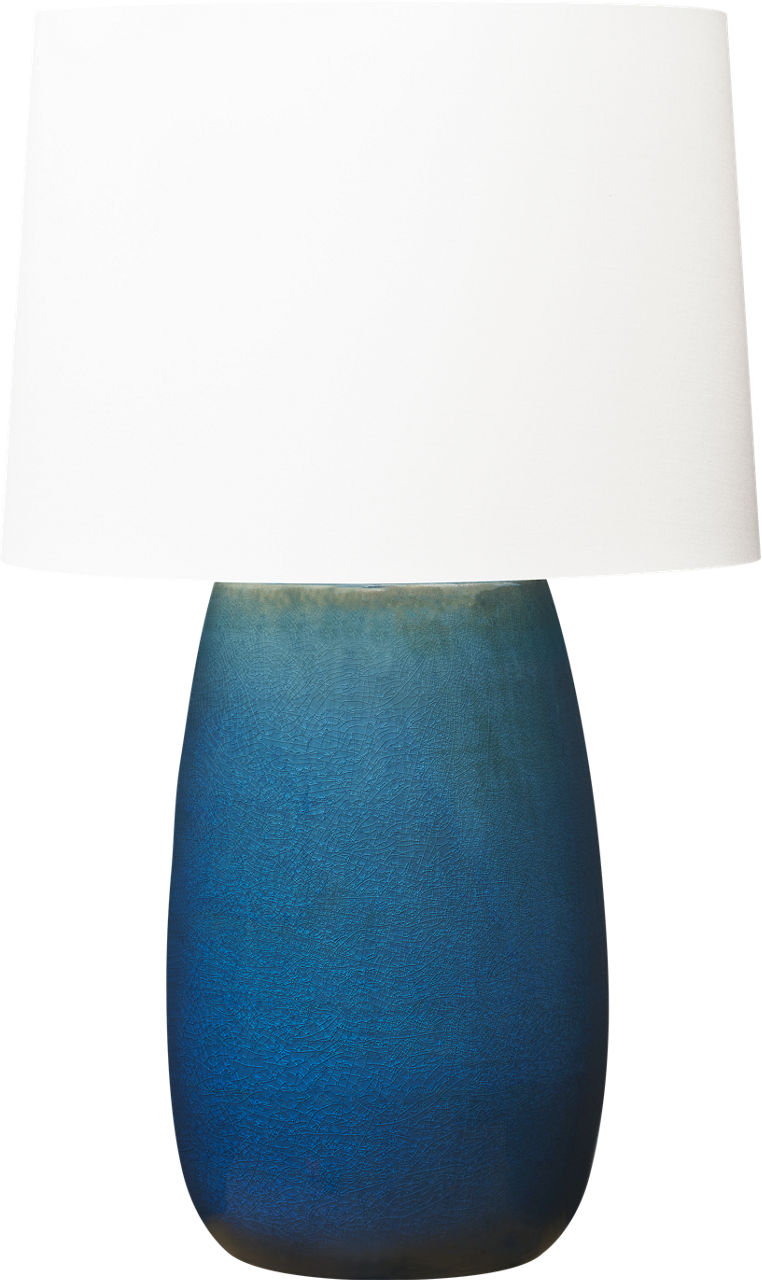 Roma Table Lamp Deep Ocean Crackle Bulbs Inc