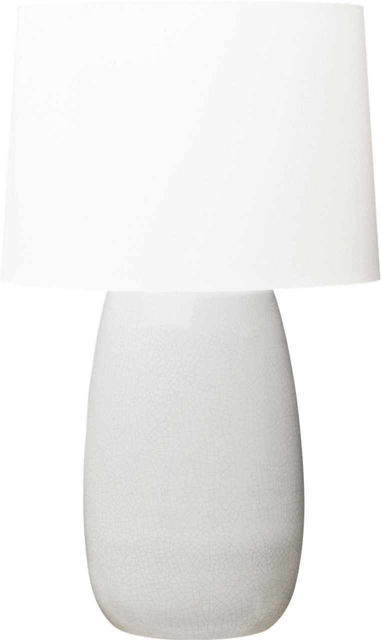 Roma Table Lamp White Crackle Bulbs Inc