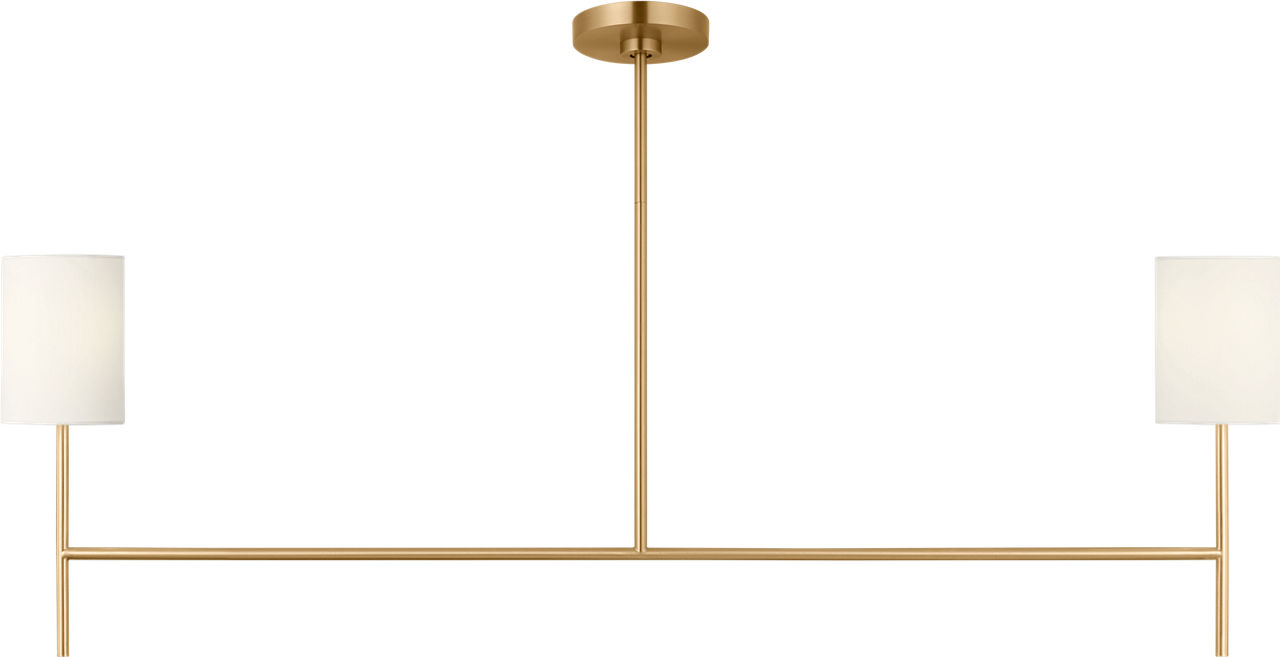 Key Medium Linear Chandelier Burnished Brass