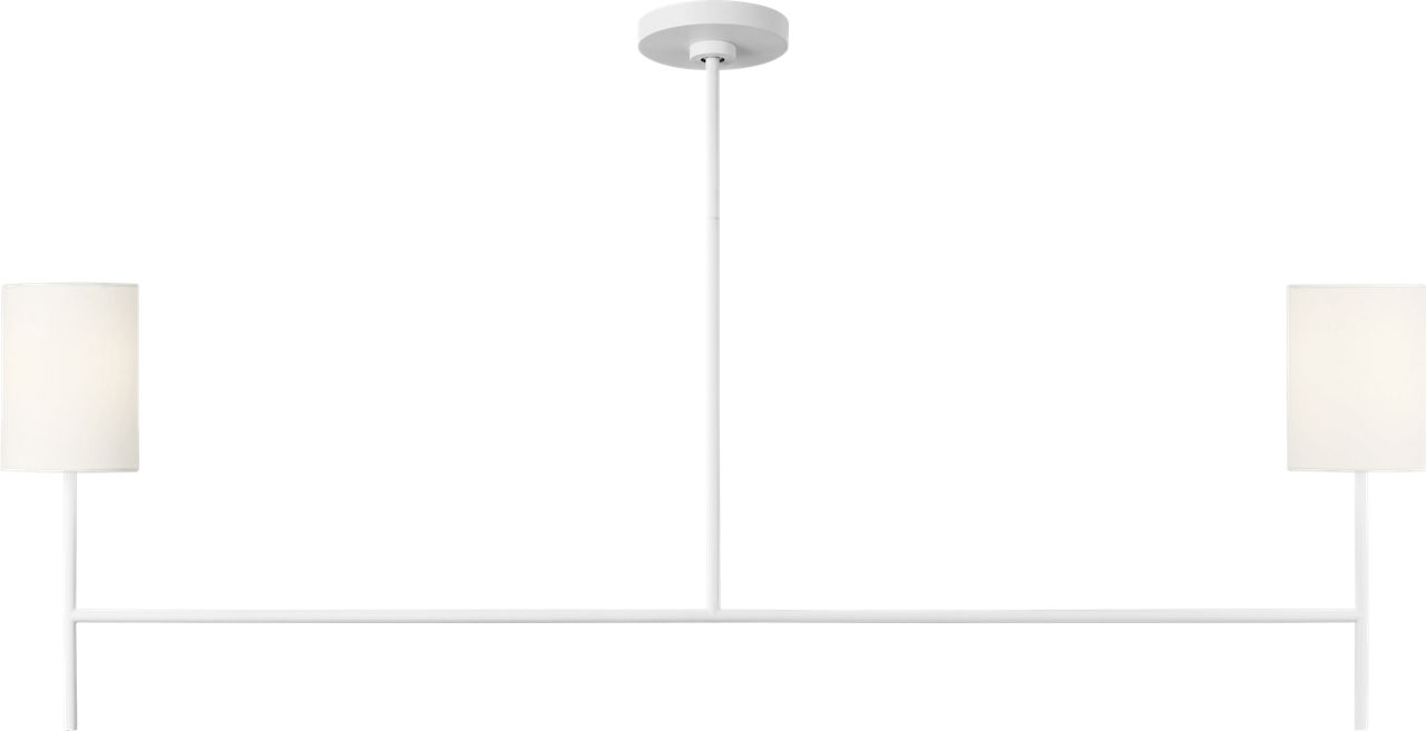 Key Medium Linear Chandelier Matte White
