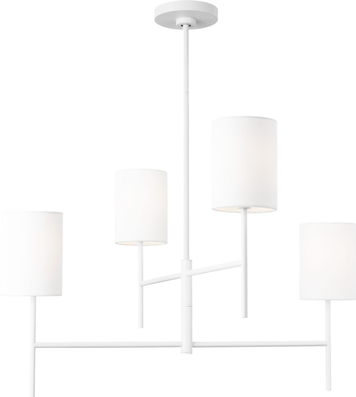 Key Medium Chandelier Matte White