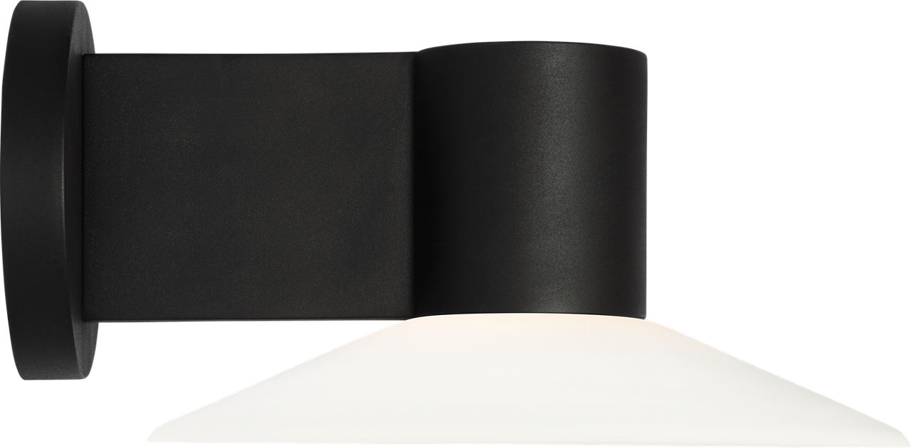 Focal Medium LED Sconce Textured Black Bulbs Inc