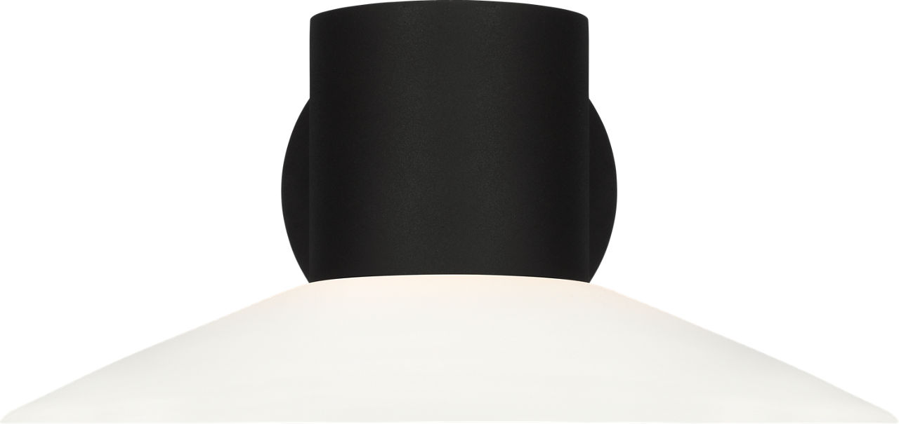 Focal Large LED Sconce Textured Black Bulbs Inc