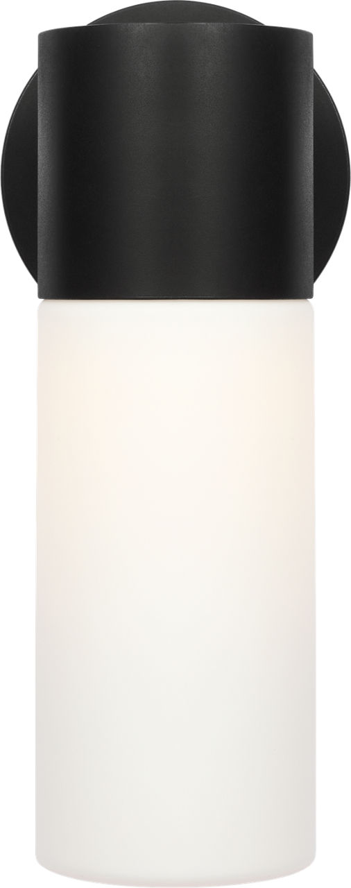 Focal Tall LED Sconce Textured Black Bulbs Inc