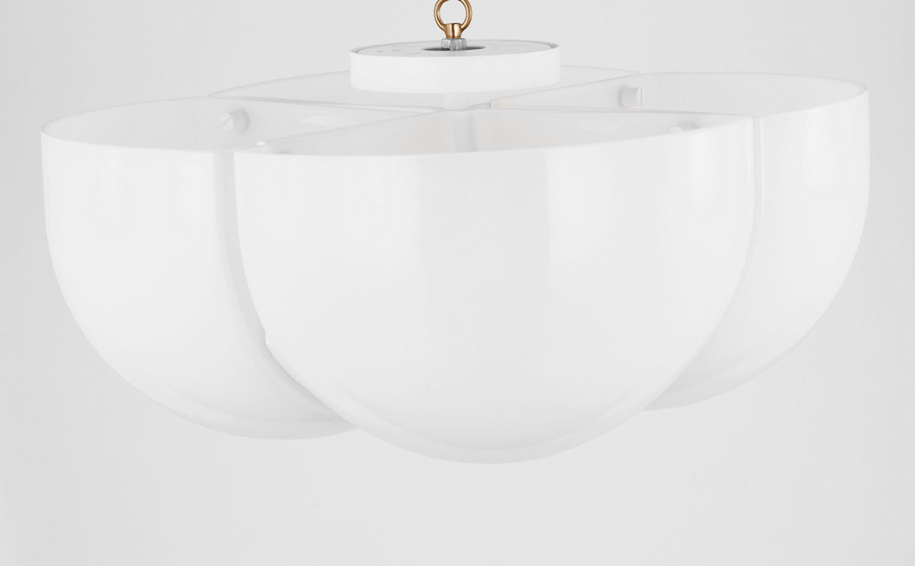 Cheverny Large Semi-Flush Mount Matte White