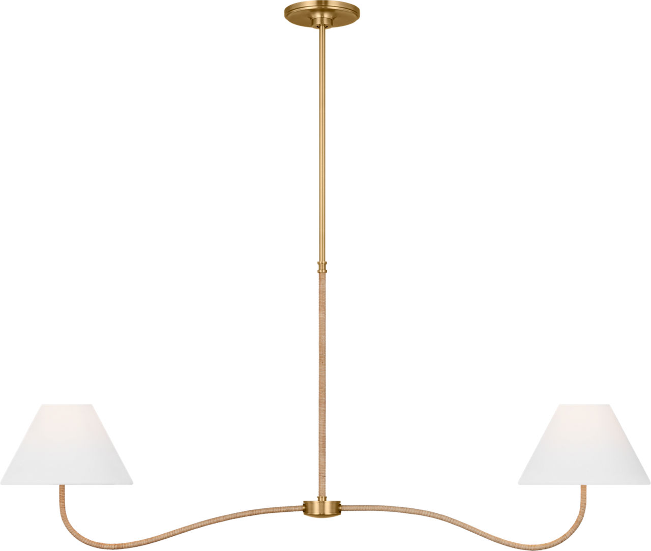 Laguna Large Linear Chandelier Burnished Brass