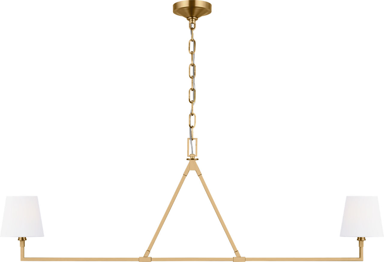 Perth Large Linear Chandelier Burnished Brass