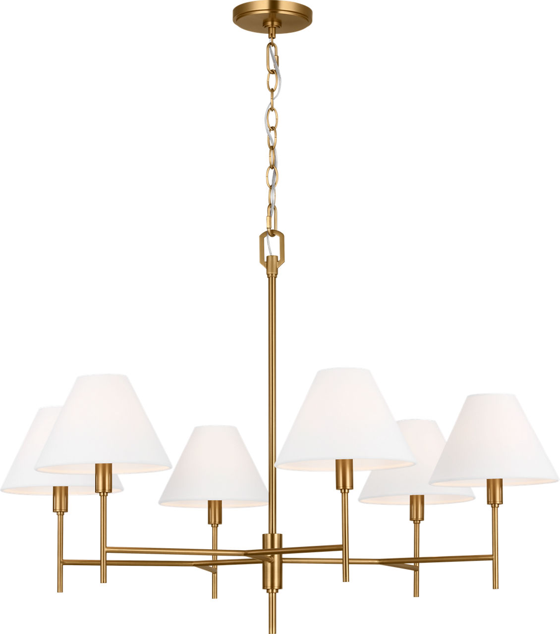 Ridgewood Large Chandelier Burnished Brass