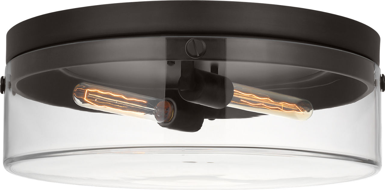 Garrett Large Flush Mount in Aged Iron