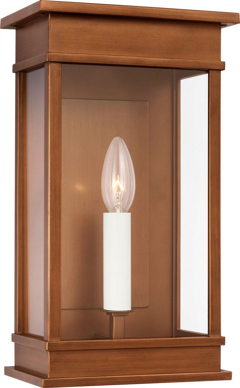 Cupertino Small Wall Lantern Natural Copper