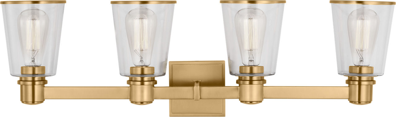 Alessa 4 - Light Vanity Burnished Brass