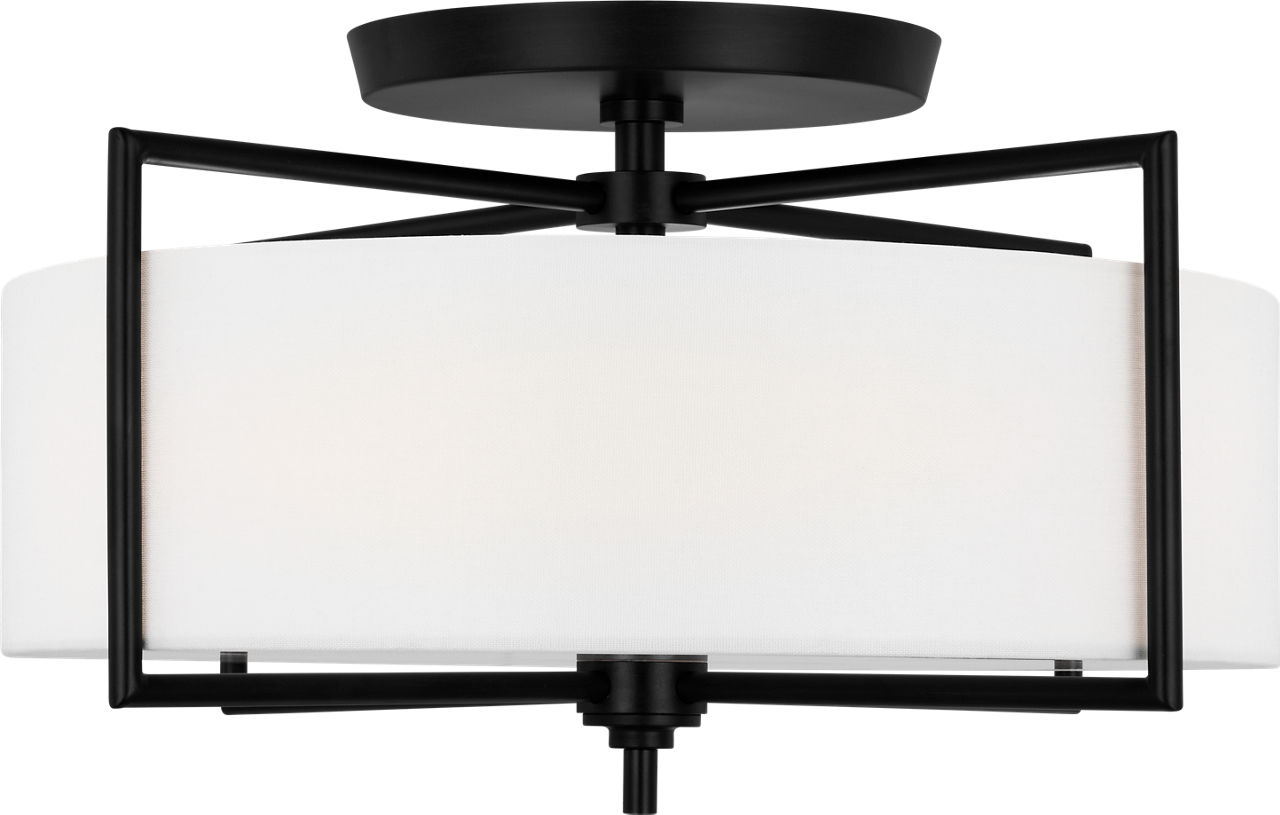 Perno Large Semi-Flush Mount Aged Iron