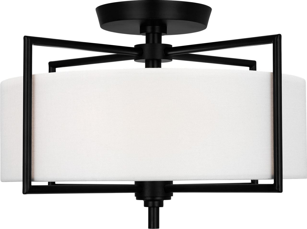 Perno Medium Semi-Flush Mount Aged Iron