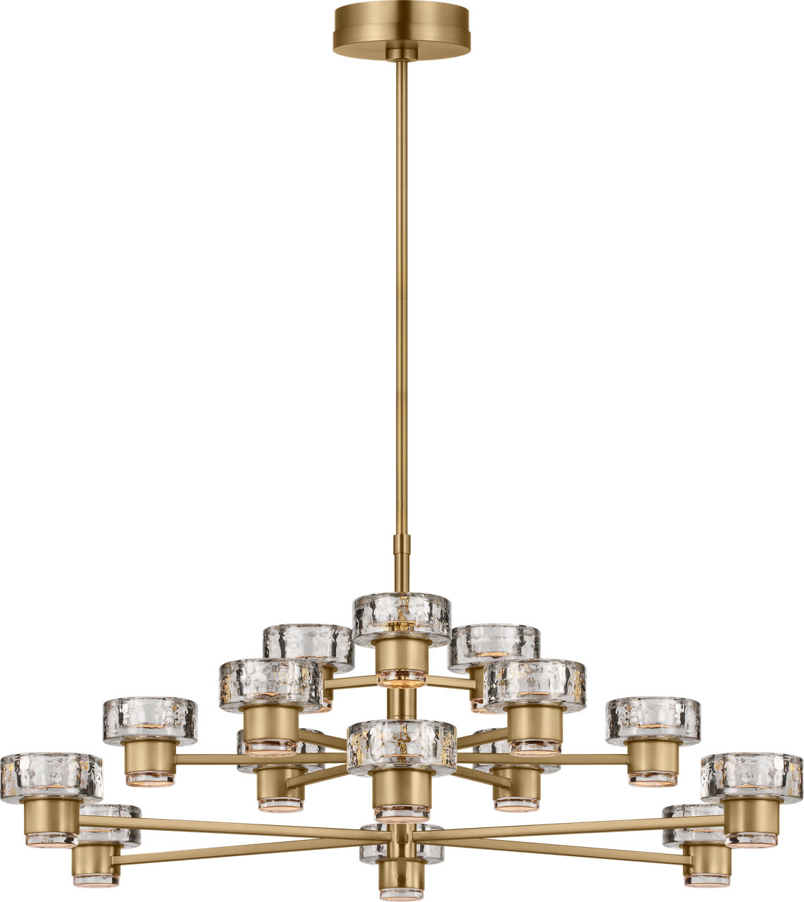 Holsted 42" Three-Tier Chandelier in Estate Brass