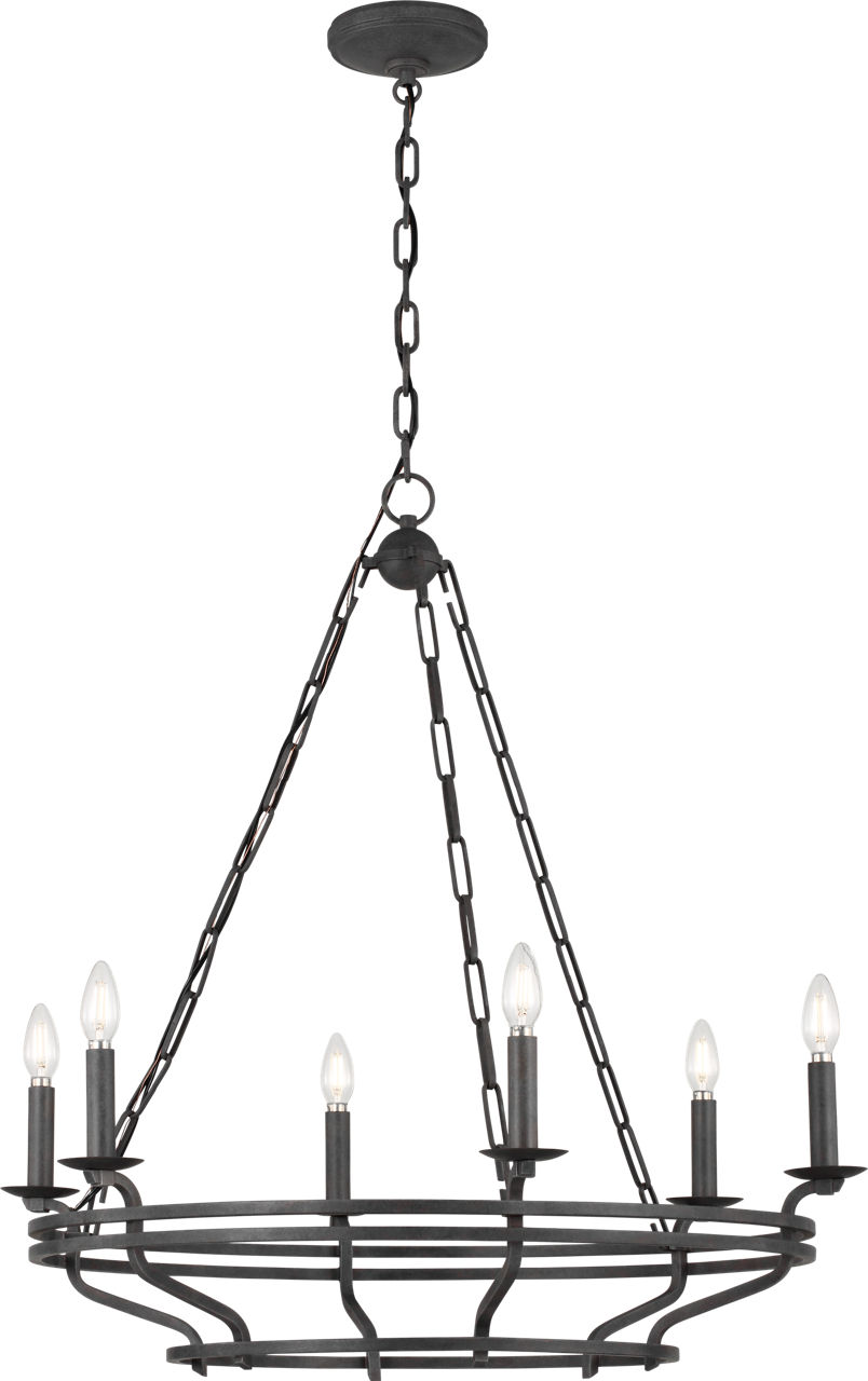 Brighton 32" Chandelier in Italian Rust