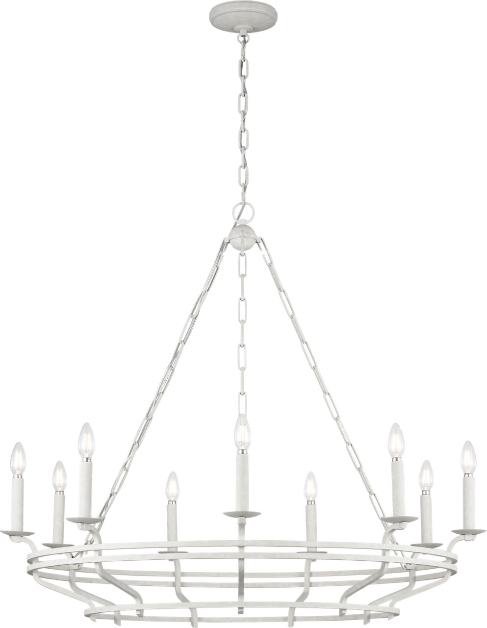 Brighton 42" Chandelier in Aged Pewter