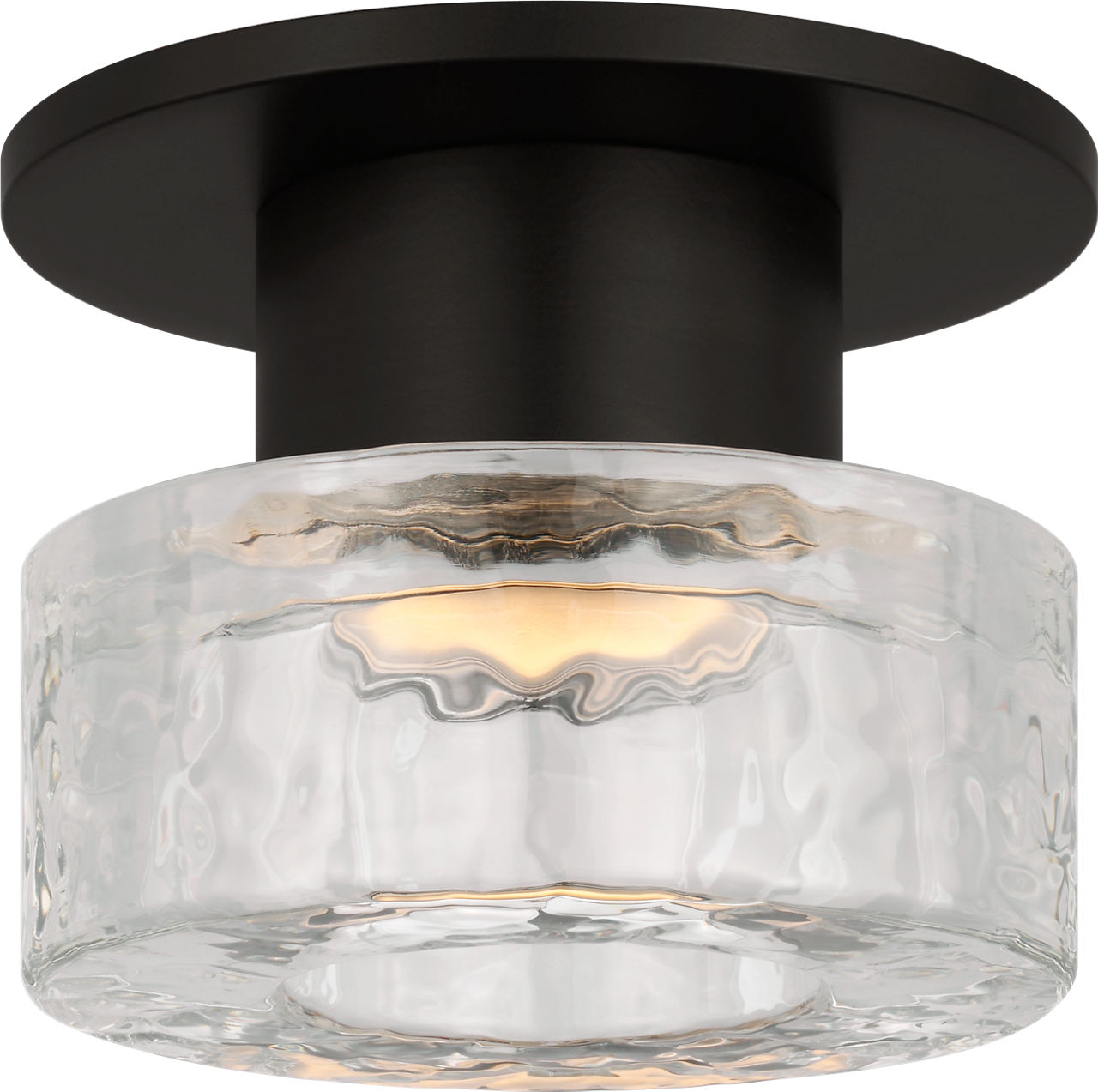 Holsted 5" Solitaire" Flush Mount in Aged Iron
