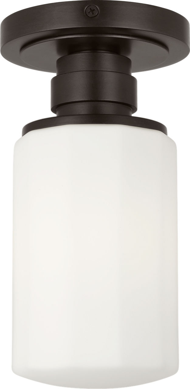 Fairfax 5" LED Solitaire Flush Mount in Aged Iron