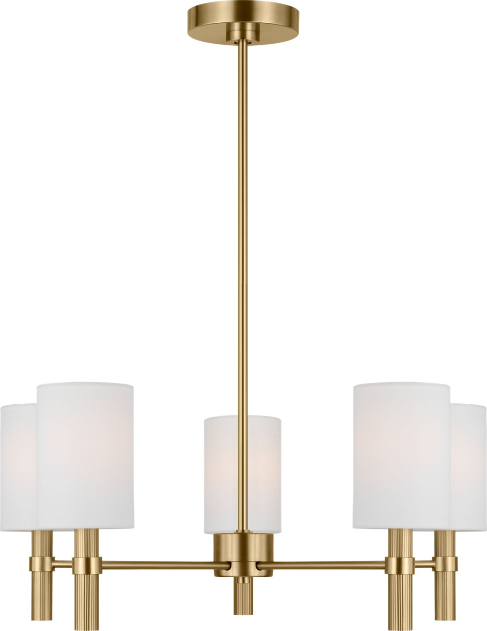 Manor Medium Chandelier Satin Brass