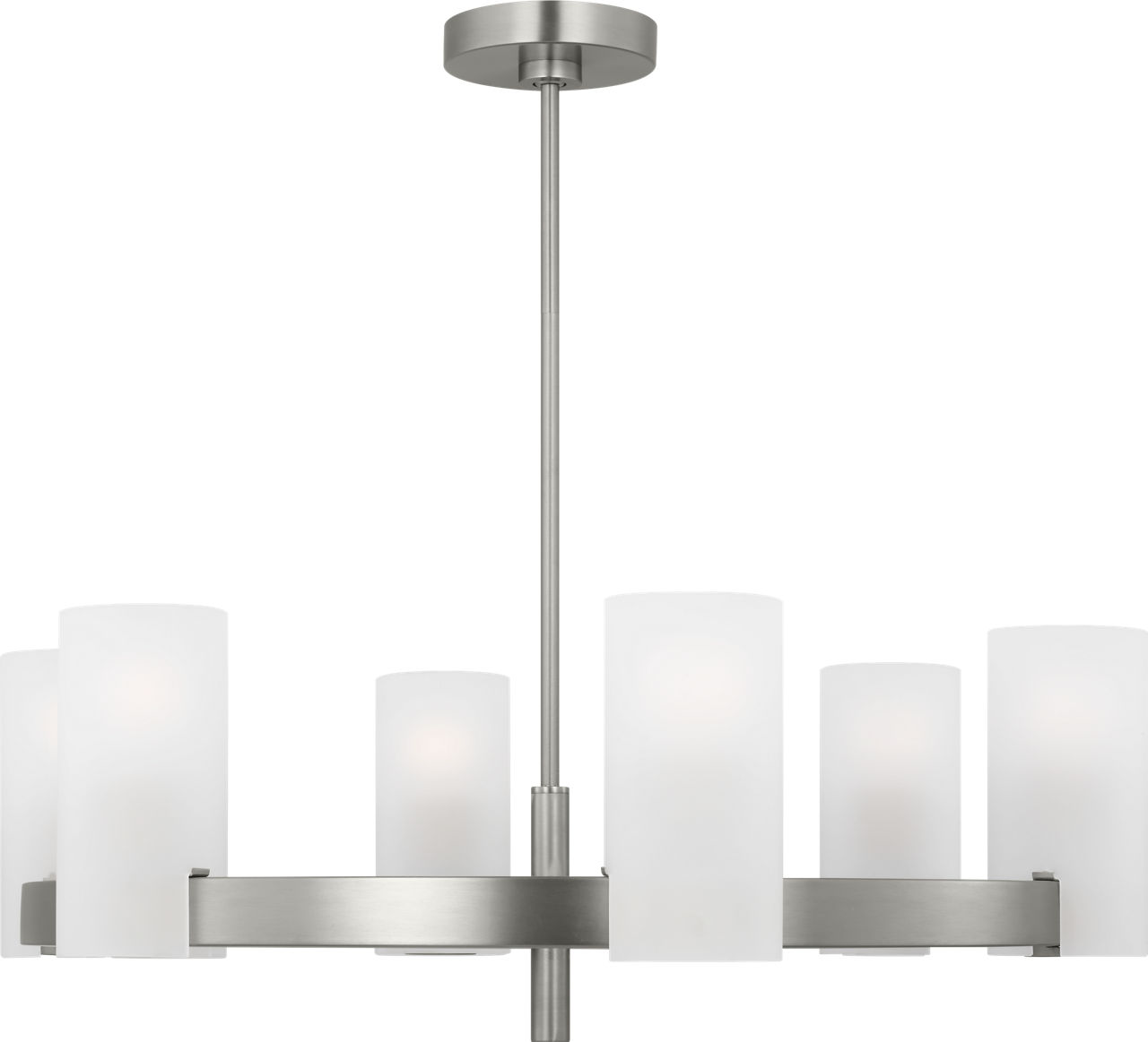 Rhode Large Chandelier Brushed Steel