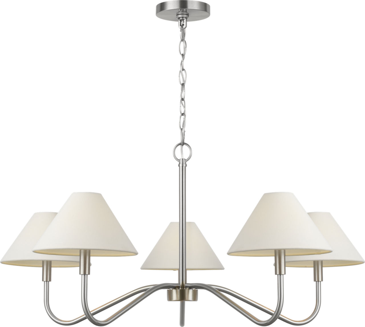 Eldon Large Chandelier in Brushed Nickel