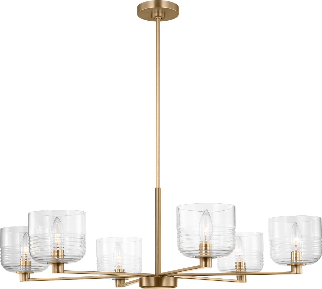 Lochdale Large Chandelier Satin Brass