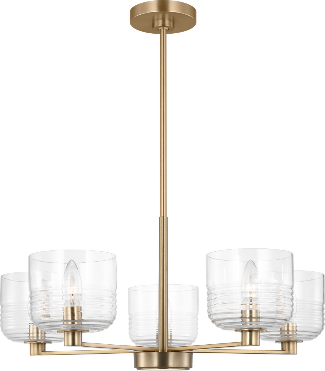 Lochdale Medium Chandelier Satin Brass