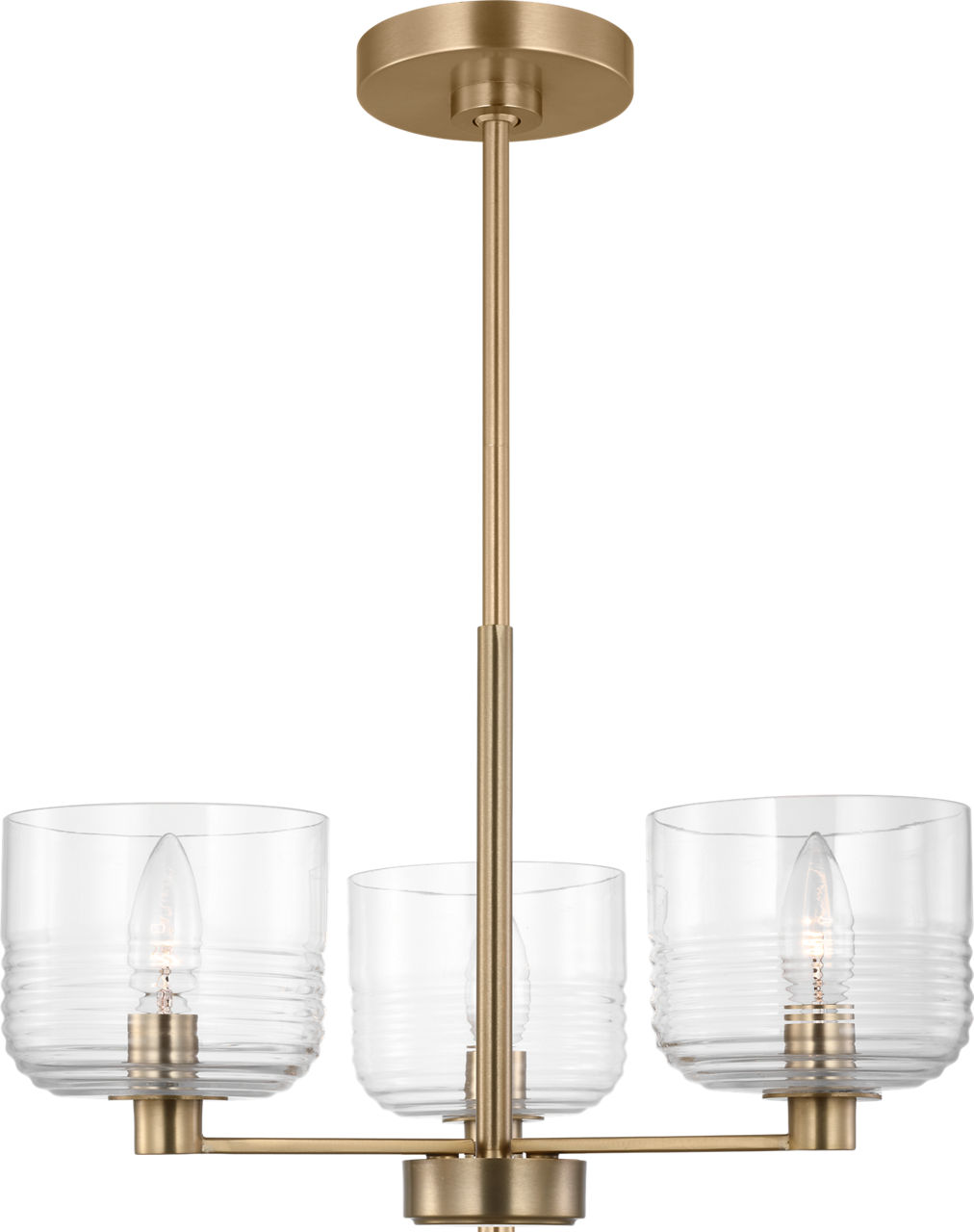 Lochdale Small Chandelier Satin Brass