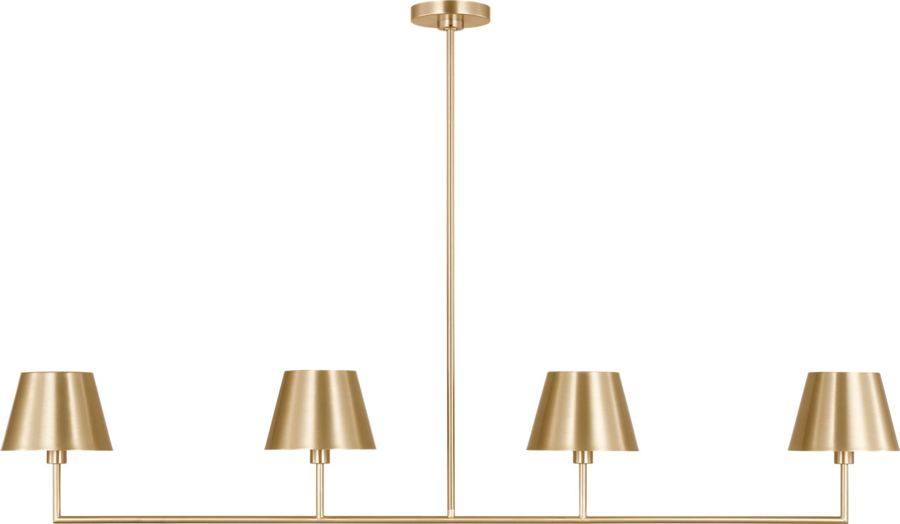 Ender Large Linear Chandelier Satin Brass