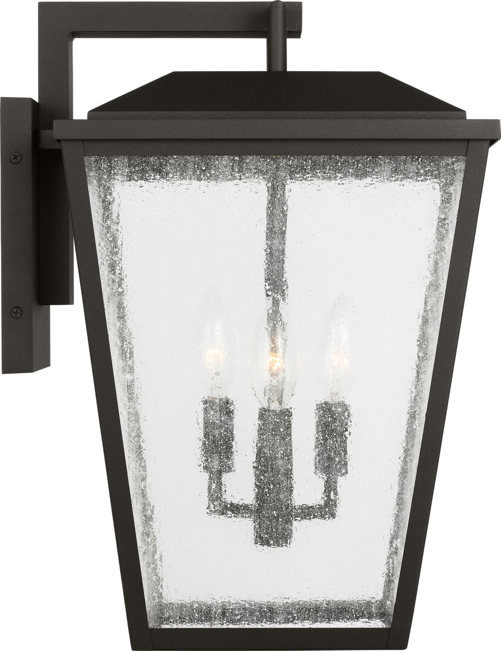 Kennewick Large Wall Lantern Textured Black