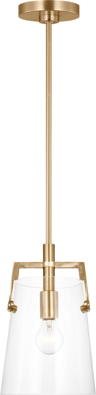 Crofton Small Pendant Satin Brass