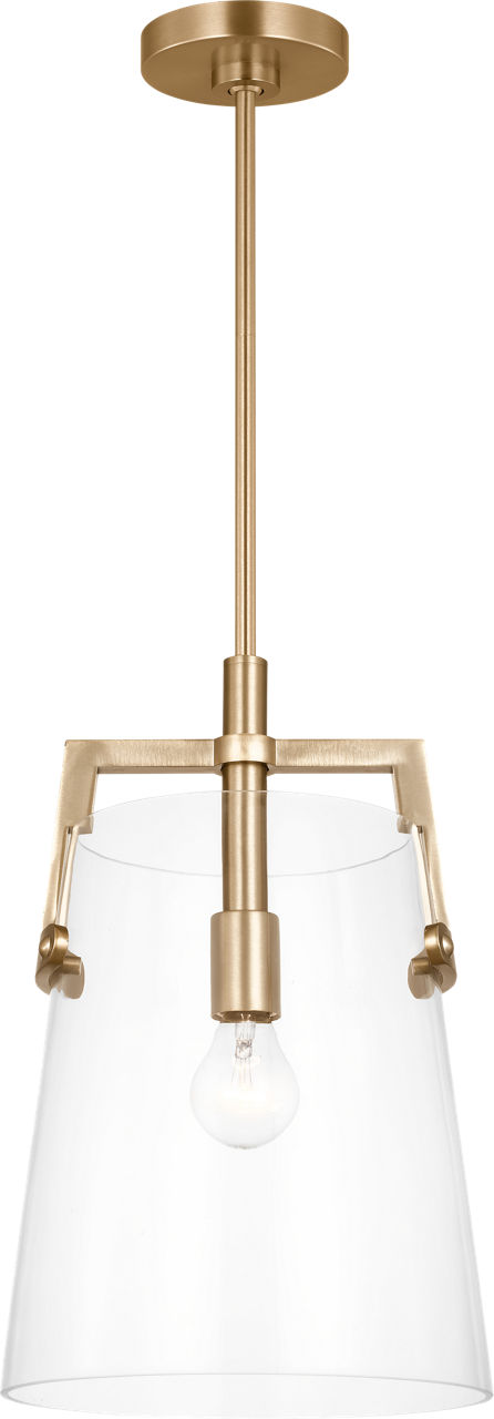 Crofton Medium Pendant Satin Brass