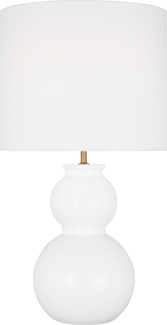 Buckley Medium Table Lamp Gloss White Bulbs Inc