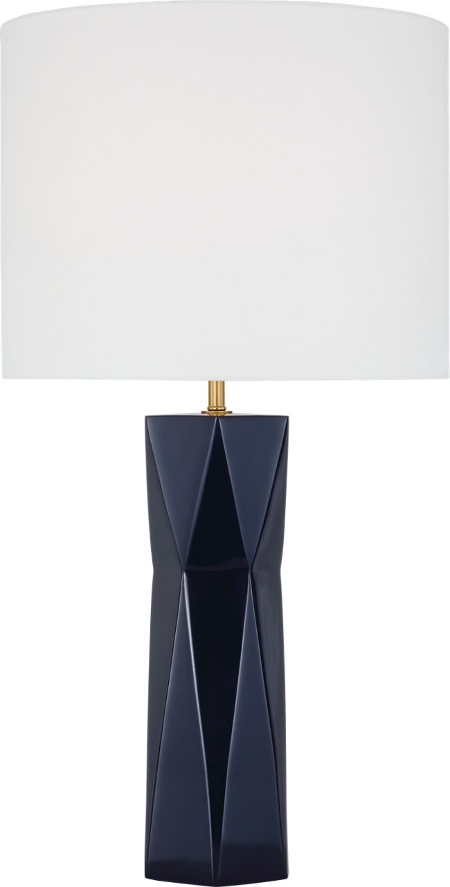Fernwood Medium Table Lamp Gloss Navy Bulbs Inc