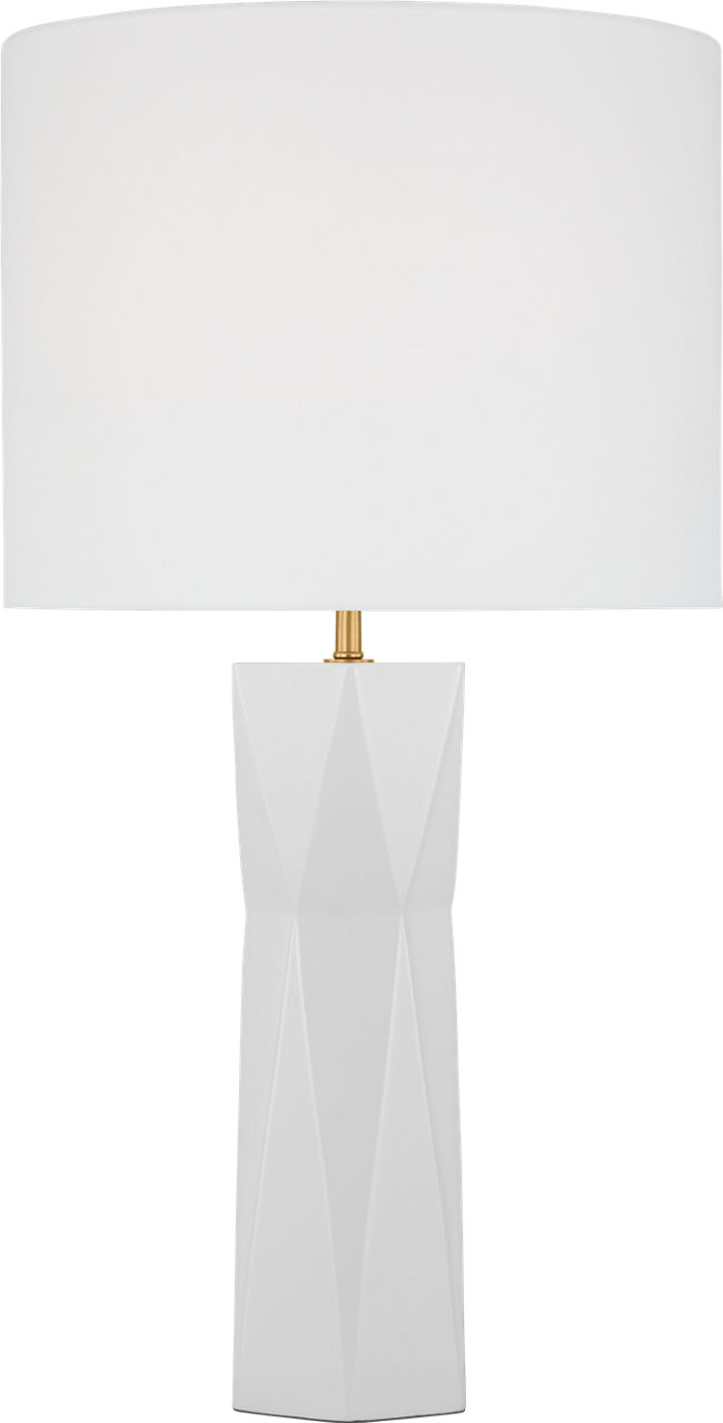 Fernwood Medium Table Lamp Gloss White Bulbs Inc