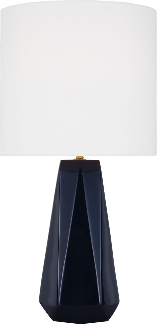 Moresby Medium Table Lamp Gloss Navy Bulbs Inc