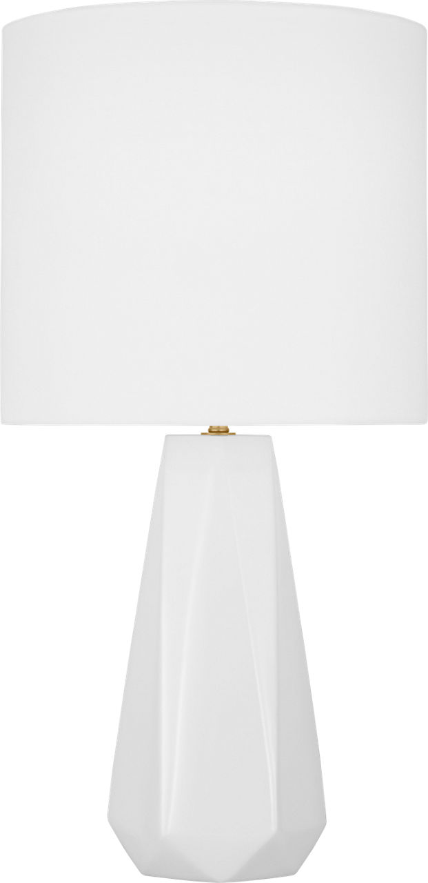Moresby Medium Table Lamp Gloss White Bulbs Inc