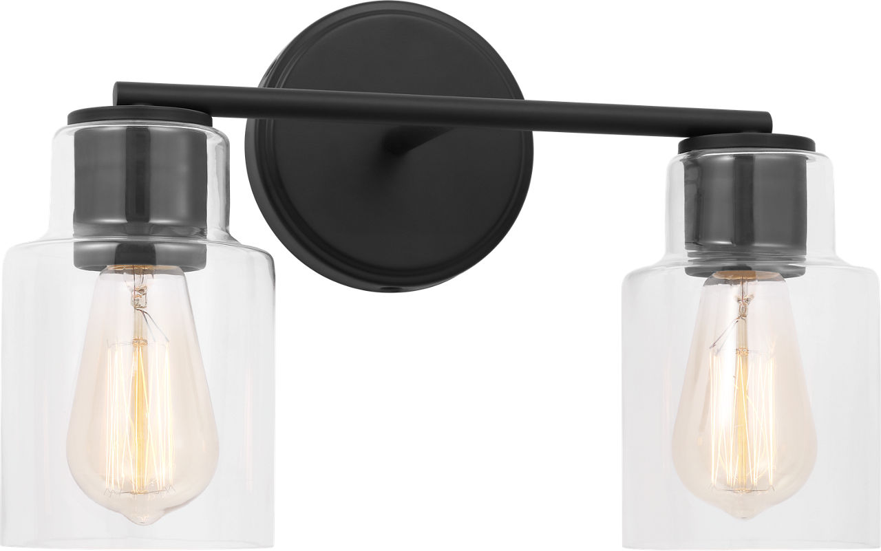 Sayward 2-Light Bath Sconce in Midnight Black Bulb(s) Not Included